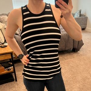 Black and white tank top from Anthropologie
